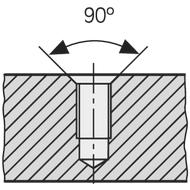 Stufenbohrer VHM 90° für M10 11x8,5mm Kernbohrung TiAlN